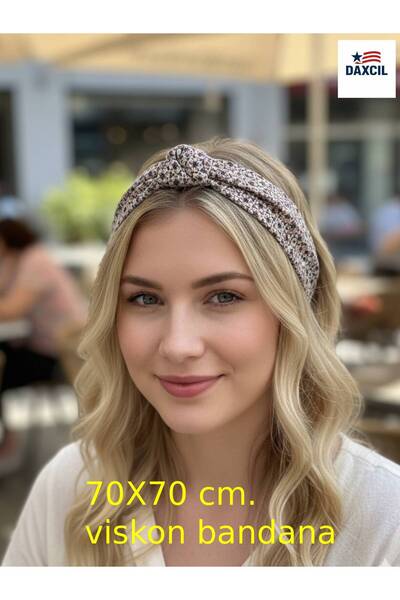 daxcil Bandana 70x70 Unisex cu model - Eșarfă pentru gât, păr și față geantă