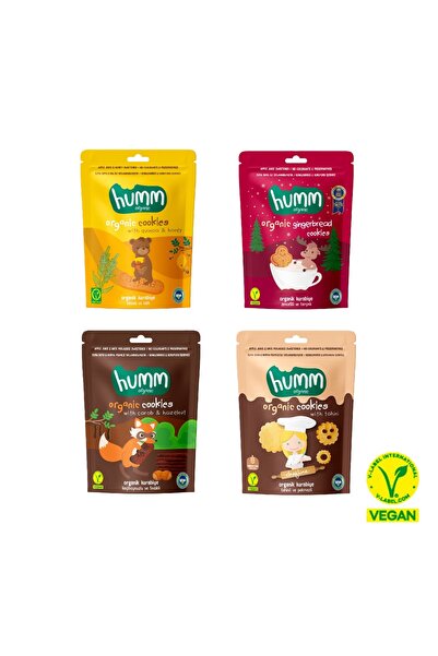 Humm Organic Kurabiye Paketi 4 Adet(4 Çeşit)