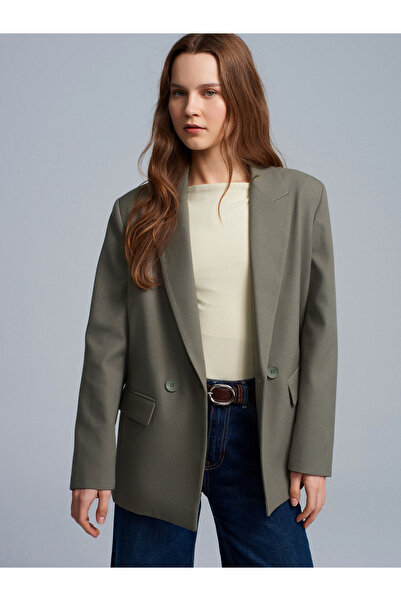 Dilvin 60767 Blazer Jacket-Green