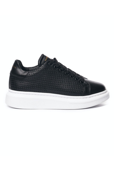 martin valen Men's Designer Black Fishnet Sneakers S
