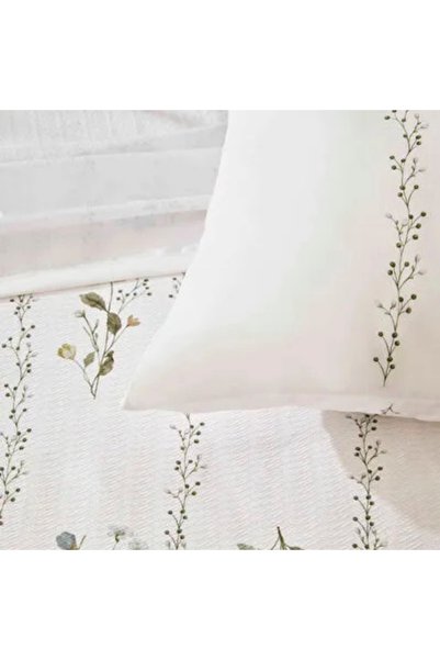 Taç Ranforce Double Pique Bedspread Set Soria Green