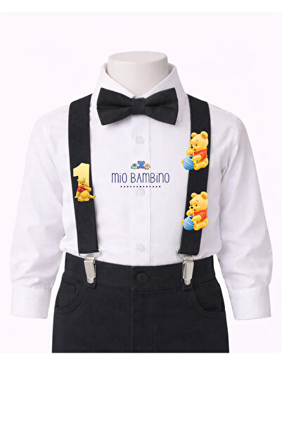 MİO BAMBİNO Winnie the Pooh Concept Suspender Bow Tie 1 Year Old Special Day ...
