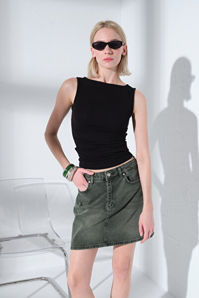 Domoda Ženska bluza sa lađastim izrezom i mekim dodirom Naborano Premium Plet...