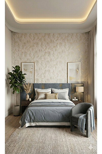 Oskar kendinden desenli simli silinebilir duvar kağıdı 16 metrekare