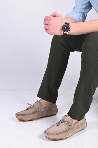 Bestello Laceless Bowknot Polyurethane Sole Genuine Leather Loafers 028-1041 ...