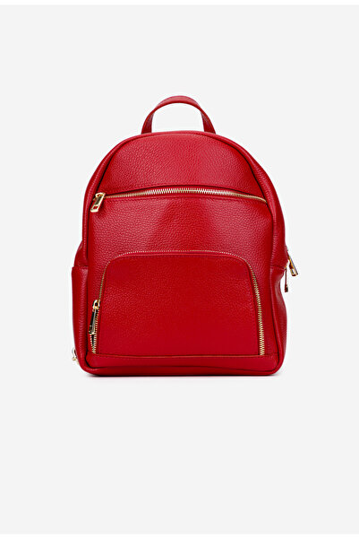 Dasha Rucsac dama rosu din piele texturata