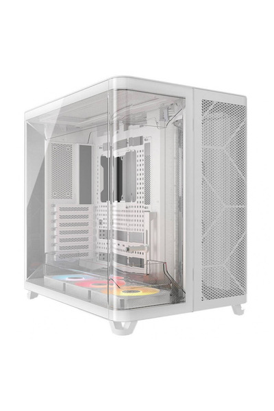 Corsair AIR 5400 RS-R Beyaz 3x120mm ARGB Fan Mesh Temperli Cam Triple Chamber...