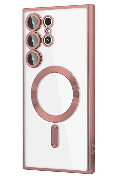 OEM Husa Luxury Magnetica, protectie camere, pentru Galaxy S24 Ultra, Roz