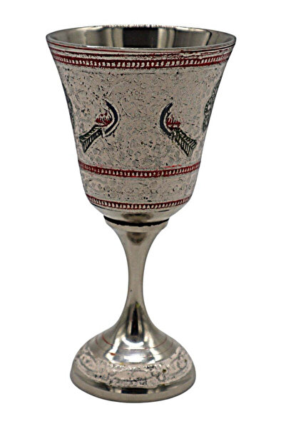 AKDC Royal Wine Brass Glass – Silver-Finish Decorative Vintage Drinkware Gobl...