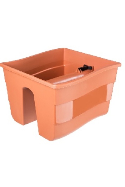 KADAX Ghiveci de balcon, ghiveci pentru balustradă 29,5x28x19,5 cm, teracotă