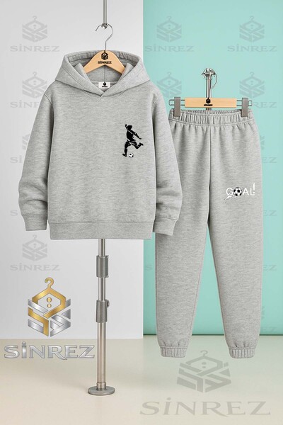 SİNREZ Set de trening cu glugă pentru copii, unisex, FUTBOLCU SYH SOL UST