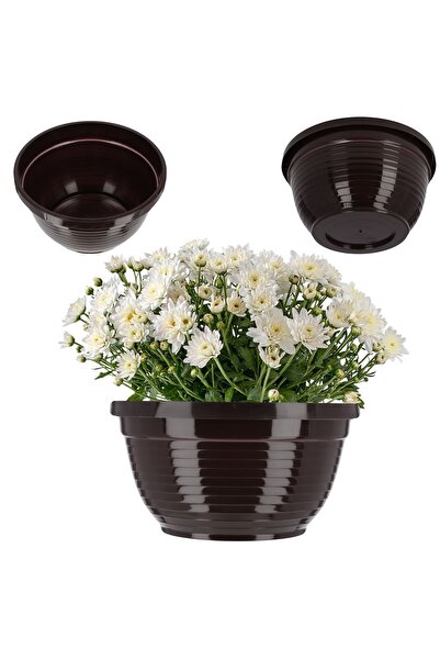 KADAX Cemetery Bowl Plastic Tombstone Cemetery Flowerpot Chrysanthemum 20 cm,...