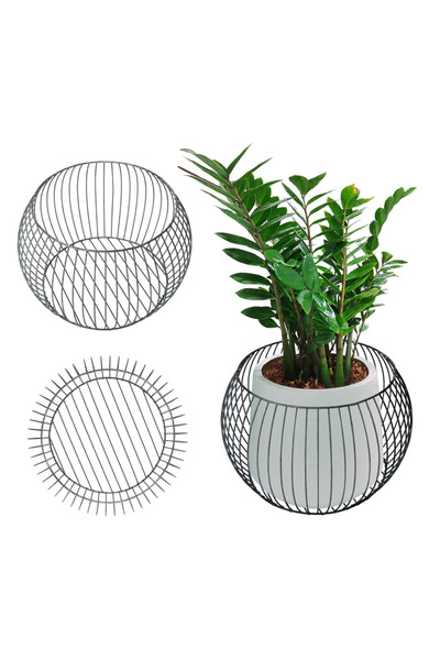 KADAX Oală Gabion Capac Gabion Coș Oțel 53 cm Sârmă Gabion Galvanizată