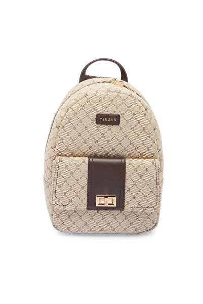 Tergan Vizon Print Kadın Sırt Çantası - S1SR00079611-S0M