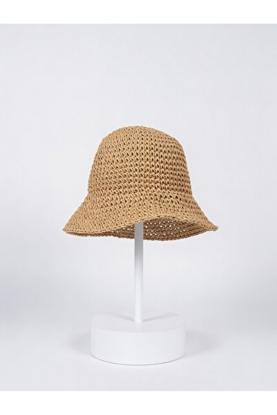 Mollycrush Women's Camel Straw Knitted Bucket Bag |   Bohemian Style Beach an...