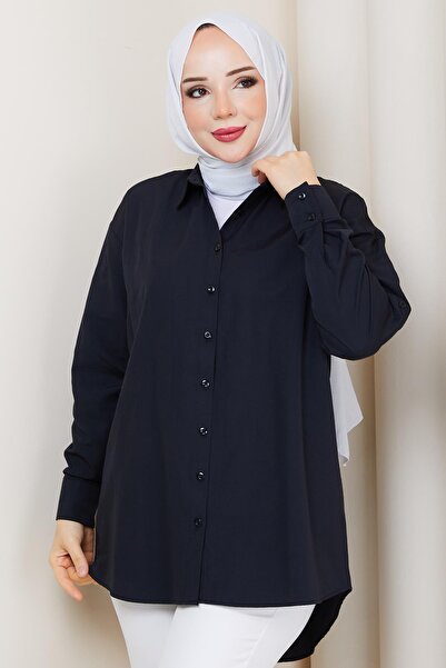 hafsamina Hijab Shirt Black Hm2894