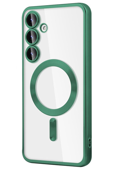 OEM Husa Luxury Magnetica, protectie camere, pentru Galaxy S24, Verde