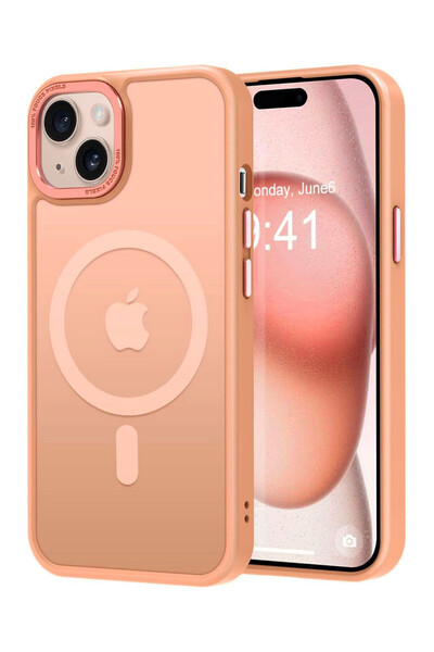 VERTEK Διαφανές ματ μαγνητική θήκη σιλικόνης για iPhone 13 - Χρυσή