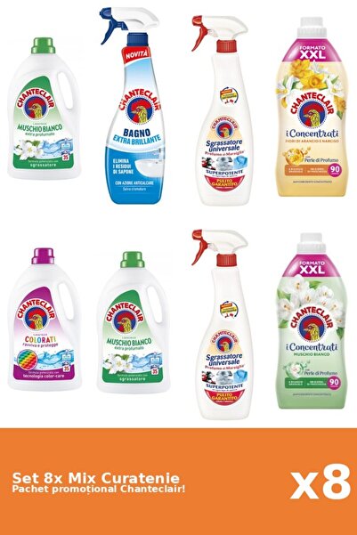 Chanteclair Set 8 Chanteclair Cleaning Mix: Classic, Orange, Color, White Mus...