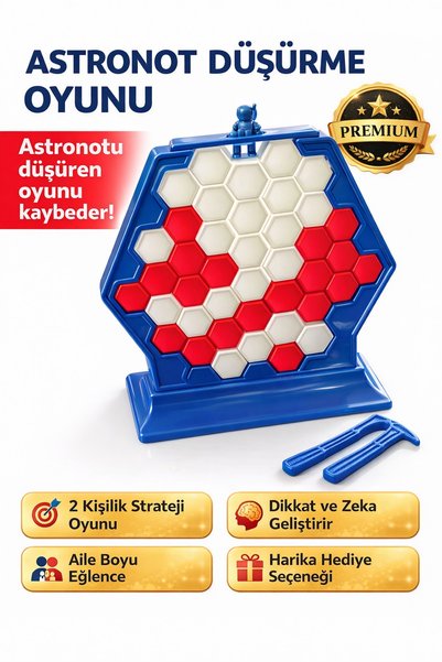 TOTTERİQ Astronot Düşürme Oyunu 2 Kişilik Strateji ve Denge Oyunu Aile Eğlenc...