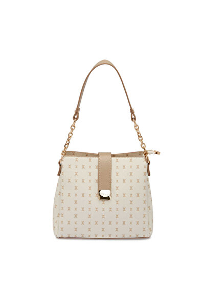 Tergan Bej Print Kadın Omuz Çantası - S26Y1PR09178-U4A