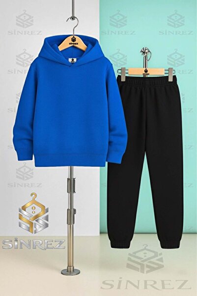 SİNREZ Set de trening cu glugă pentru copii, unisex, WINTER SIMPLE