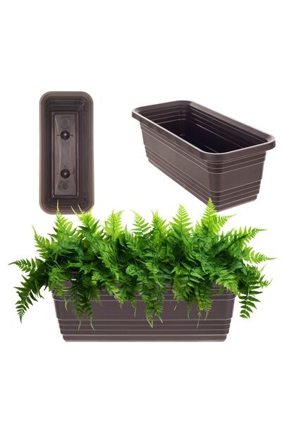 KADAX Balcony Box Flowerpot Flowerpot 40cm Mocha Flower Box