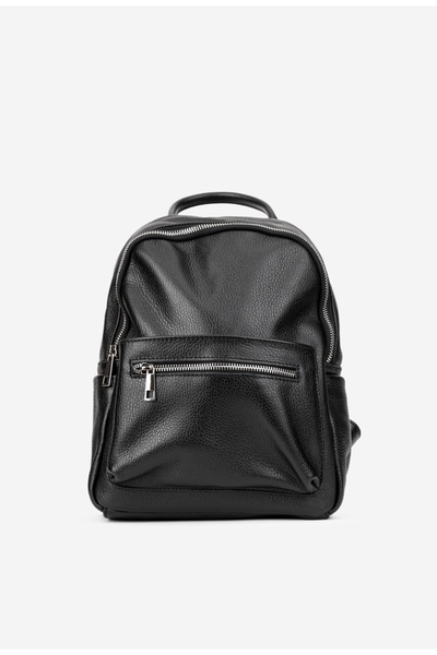 Dasha Women's black textured Leather Backpack