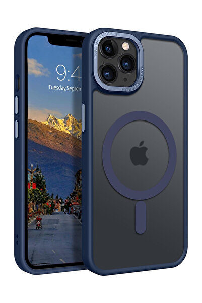 VERTEK Husa Magnetica din Silicon Matte Transparent pentru iPhone 12 Pro - Na...