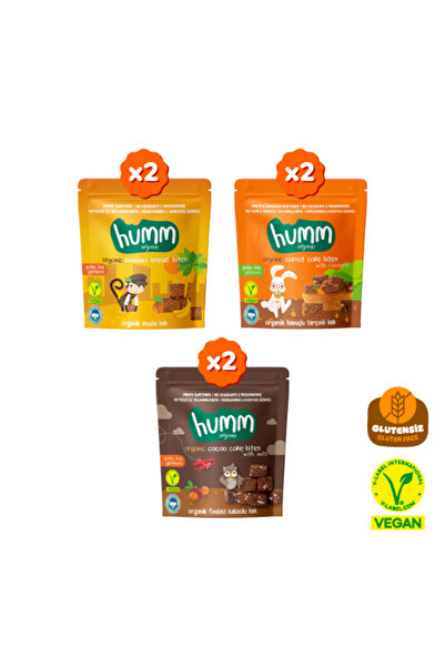 Humm Organic Kek Paketi 6 Adet(3 çeşit)