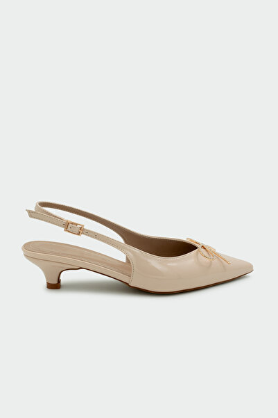 LAMİNTA Tua Λεπτομέρεια με φιόγκο Γυναικείο δερμάτινο ρουγκάν σε απόχρωση nud...