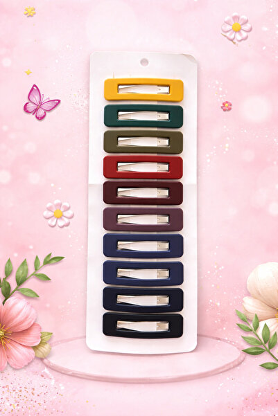 Hobi Kafe 10 Colorful Rectangular Snap Buckles