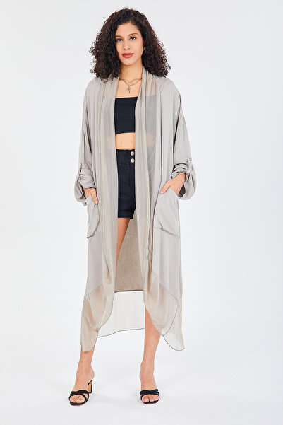 della moor Women's Mink Italian İ Silk Ü Tulle Foldable Sleeve Ov Oversized Z...