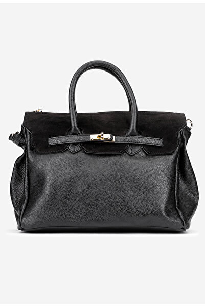 Dasha Black textured Leather women's bag