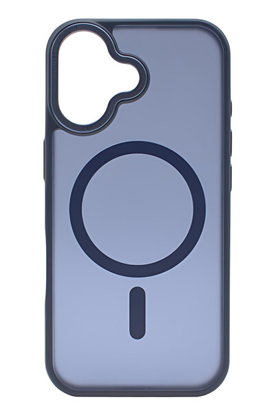 VERTEK Διαφανές ματ μαγνητική θήκη σιλικόνης για iPhone 17 - Μπλε σκούρο