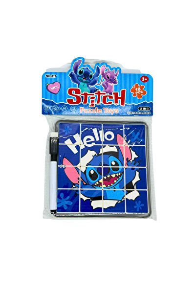 OEM Puzzle Magnetic Stitch, 16 Cuburi 3x3 cm, Joc Educativ cu Tablă și Marker...