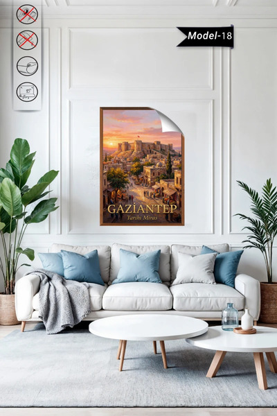 Akıllı Kağıt Türkiye İller Tablo - Poster Gaziantep (Model-18)