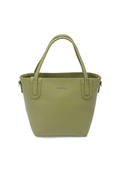 Tergan Yeşil Hakiki Deri Kadın El Çantası - S25Y1BC80360-U5V
