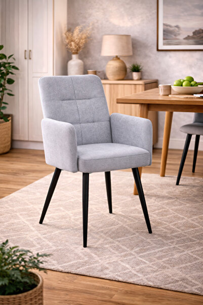 N.zone A modern chair Puffer in olive green velvet fabric with black metal le...