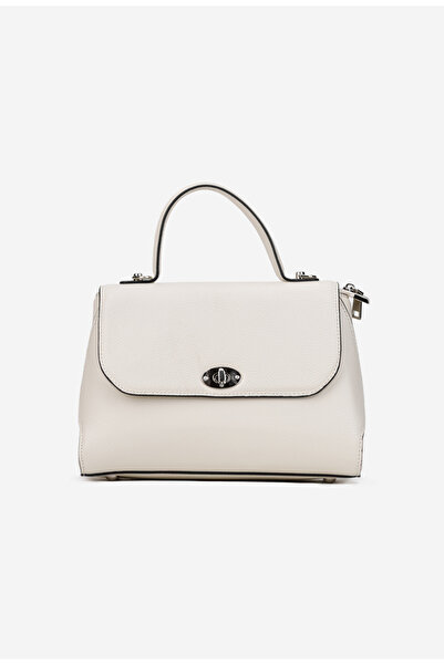 Dasha Light beige textured Leather women's purse