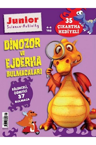 Turkuvaz Dergi JUNIOR EĞLENCELİ EJDERHA ÖĞRETİCİ 37 BULMACA 35 ÇIKARTMA