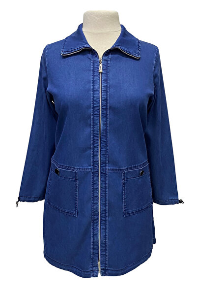 Giyinen Mağazaları Аден Перевернутий комір Передня блискавка Дві кишені Тенсе...