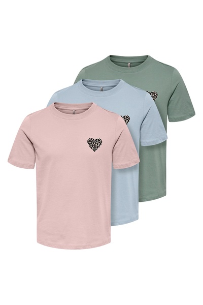 Kids Only T-Shirt REXI HEART Kurzarmshirt 3er Pack