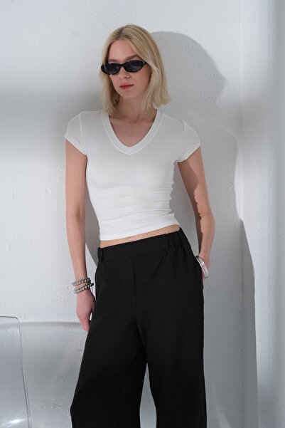 Domoda V-izrez, mekana na dodir, premium bluza sa rukavima u obliku lubenice ...