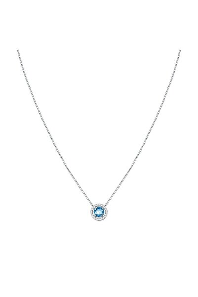 MORELLATO Treasures necklace, 925 silver, rhodium plated, crystals, length 45...