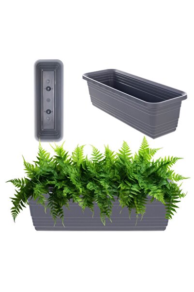 KADAX Ghiveci de balcon, ghiveci de flori, 50 cm, antracit, cutie de flori