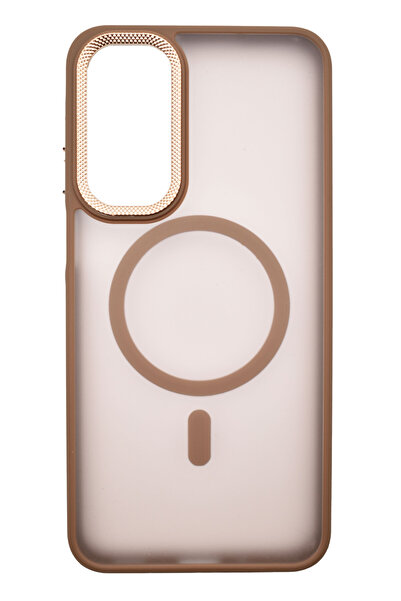 VERTEK Husa Magnetica din Silicon Matte Transparent pentru Galaxy A35 - Auriu