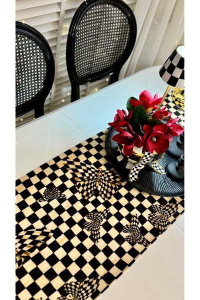 Nef’s Atelier MOCHA KELEBEK DESENLİ RUNNER 40*140 CM