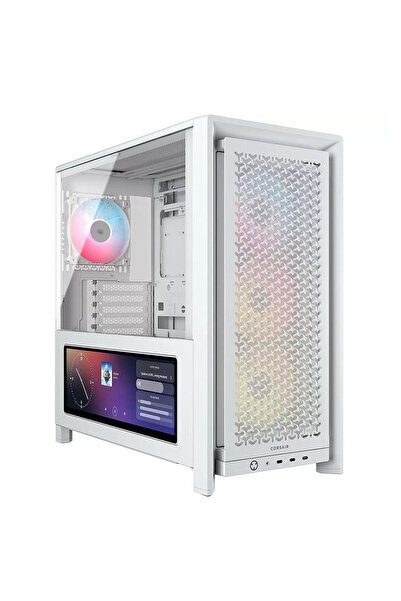 Corsair FRAME 4000D LCD RS Beyaz 4x120mm ARGB Fan Mesh Temperli Cam Mid Tower...