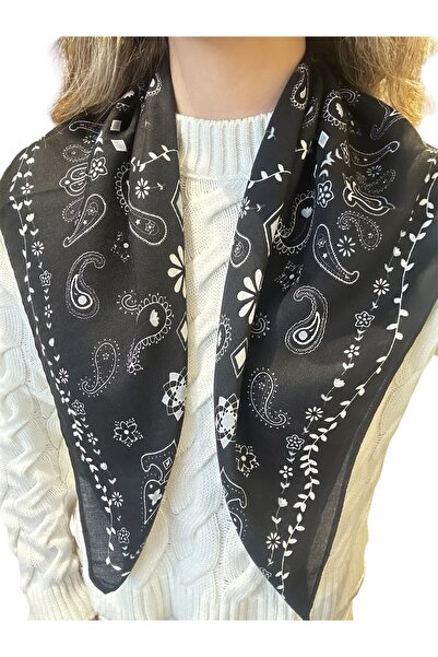 BYYEŞO Detaliu model 65*65 Eșarfă Naturală